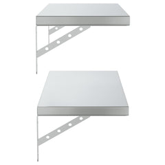vidaXL Wall Shelves 2 pcs 75x30 cm Silver Stainless Steel 6
