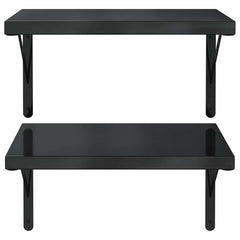 vidaXL Wall Shelves 2 pcs 50x40 cm Black Stainless Steel 5