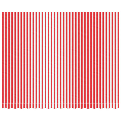 Replacement Fabric for Awning Red and White Stripe 4x3 m