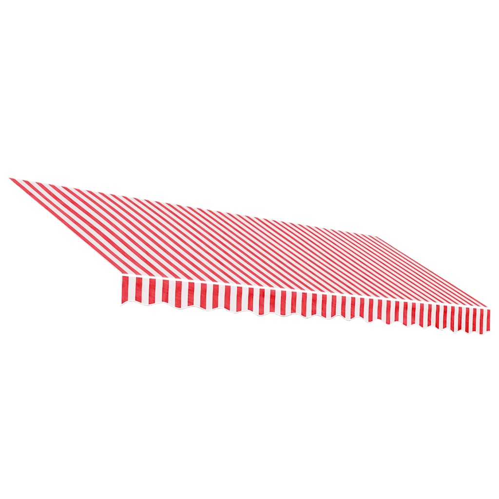 Awning Replacement Fabric 400x350 cm Polyester Drop 3.5 m Width 4 m Anthracite–Yellow and orange Red and white