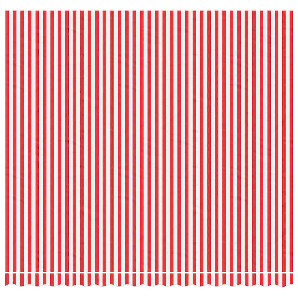 Awning Replacement Fabric 400x350 cm Polyester Drop 3.5 m Width 4 m Anthracite–Yellow and orange Red and white