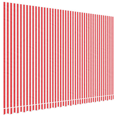 Replacement Fabric for Awning Red and White Stripe 4.5x3 m