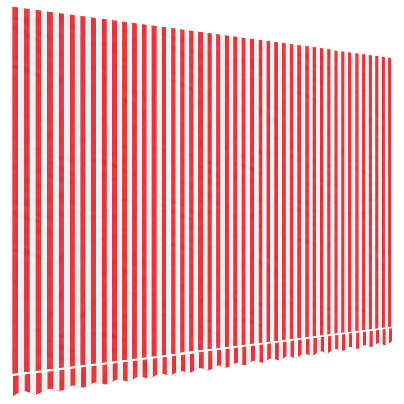 Replacement Fabric for Awning Red and White Stripe 4.5x3 m