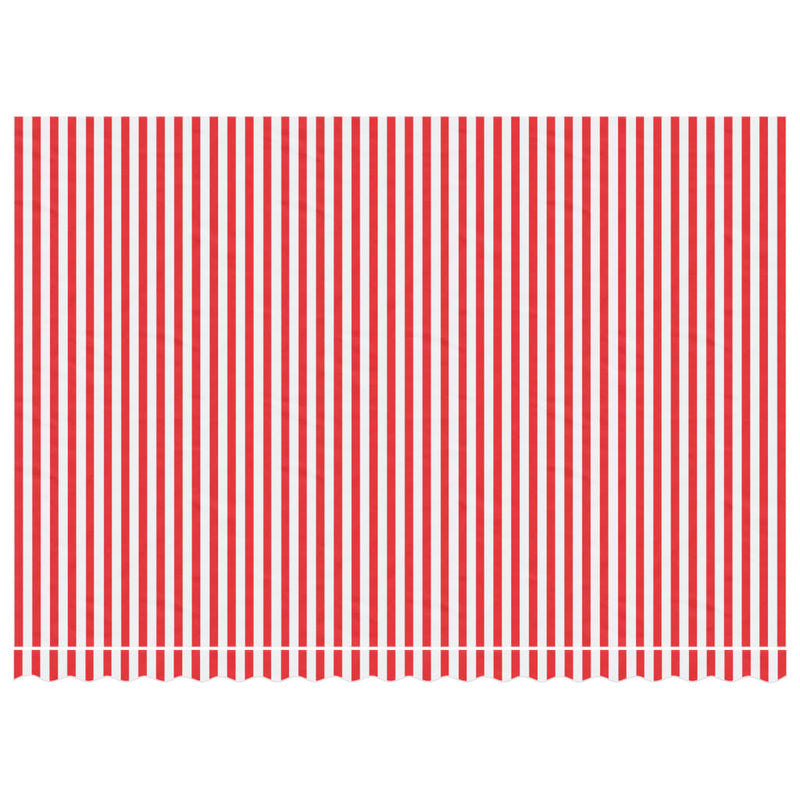 Replacement Fabric for Awning Red and White Stripe 4.5x3 m