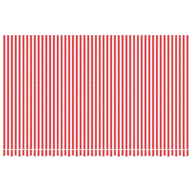 Replacement Fabric for Awning Red and White Stripe 5x3 m