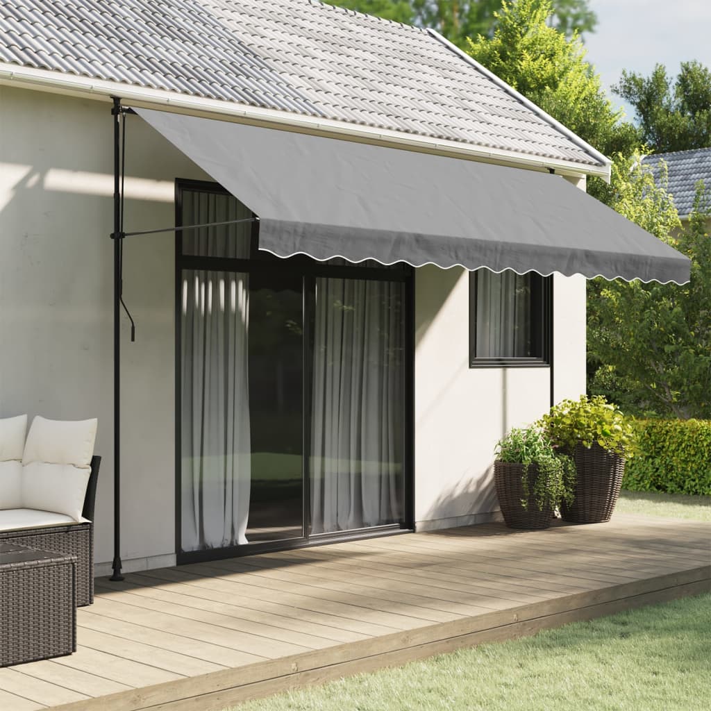 vidaXL Awning Valance Replacement Anthracite Stripe 400 cm 1