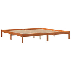 vidaXL Bed Frame without Mattress Wax Brown 200x200 cm Solid Wood Pine 3