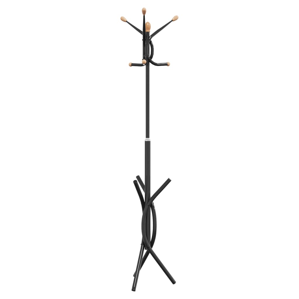 vidaXL Coat Stand Black 176 cm Powder-coated Iron 2
