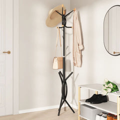 vidaXL Coat Stand Black 176 cm Powder-coated Iron 3