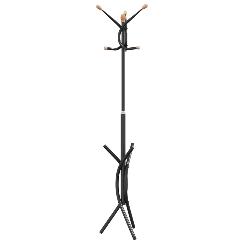 vidaXL Coat Stand Black 176 cm Powder-coated Iron 4