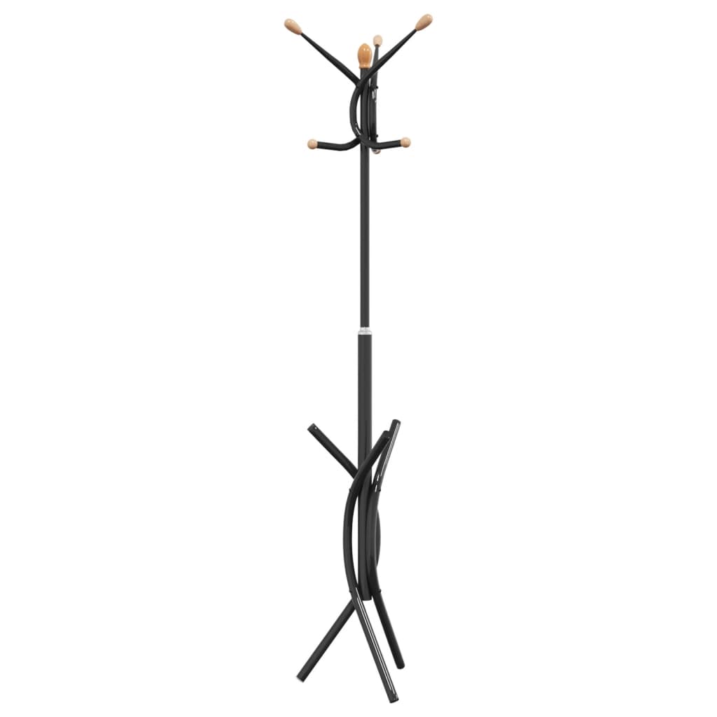 vidaXL Coat Stand Black 176 cm Powder-coated Iron 6