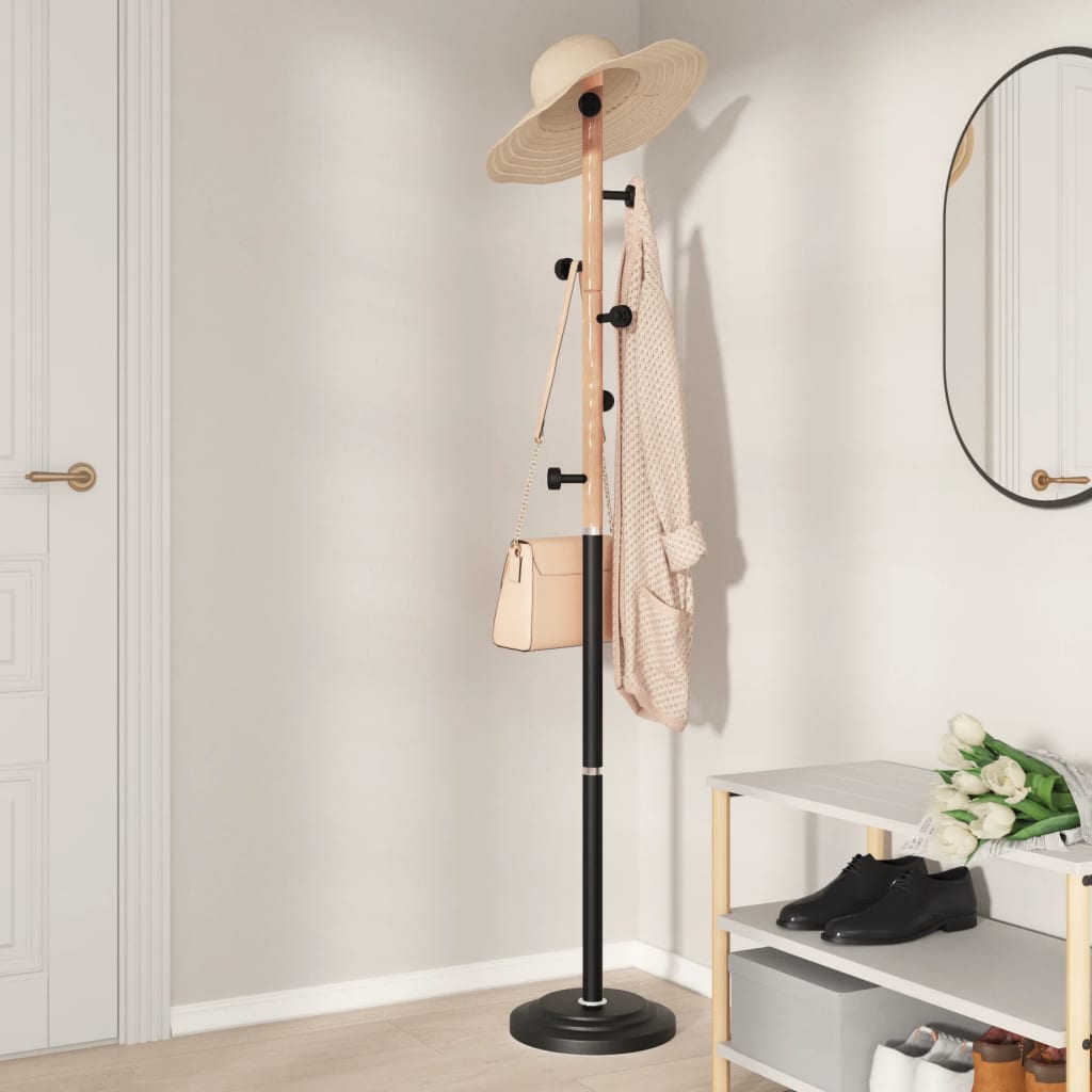 vidaXL Coat Stand Black 177 cm Powder-coated Iron 3