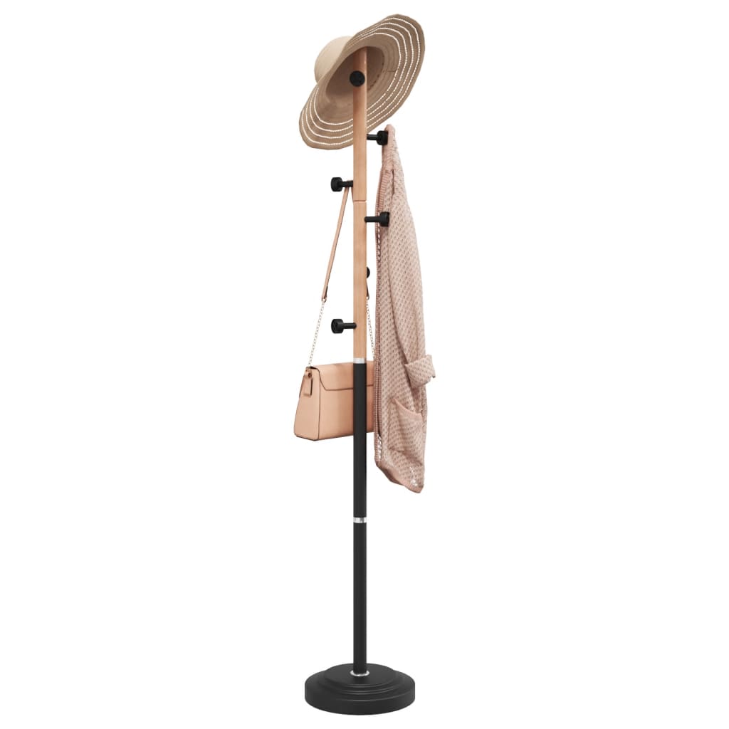 vidaXL Coat Stand Black 177 cm Powder-coated Iron 1
