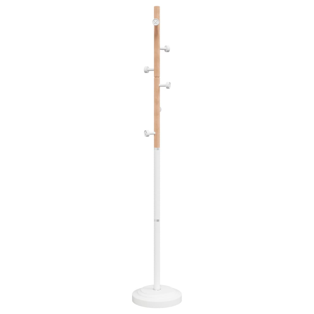 vidaXL Coat Stand White 177 cm Powder-coated Iron 2