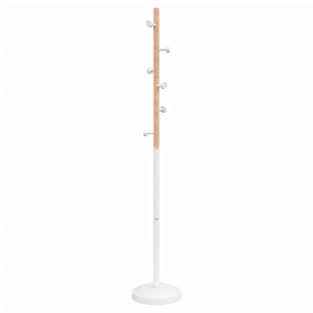 vidaXL Coat Stand White 177 cm Powder-coated Iron 4