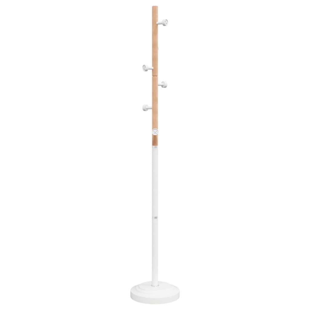 vidaXL Coat Stand White 177 cm Powder-coated Iron 5