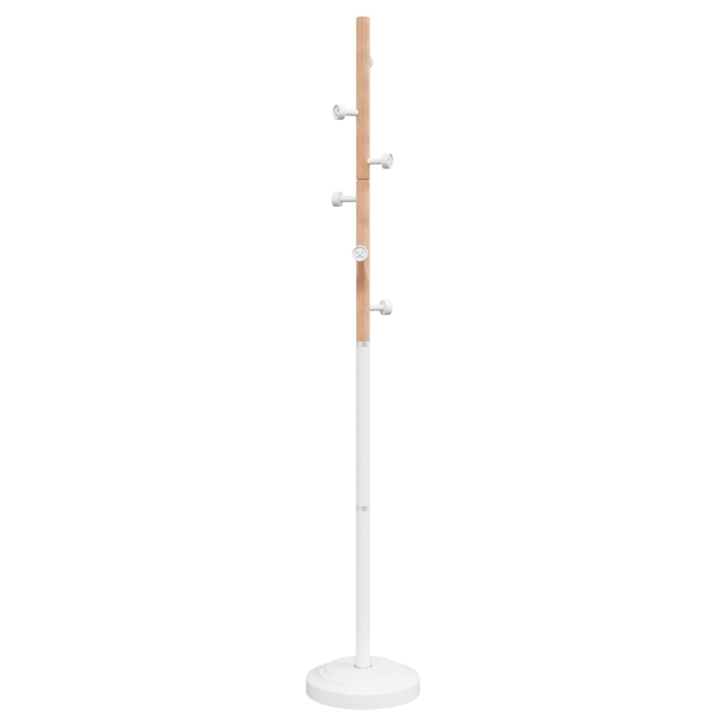 vidaXL Coat Stand White 177 cm Powder-coated Iron 6