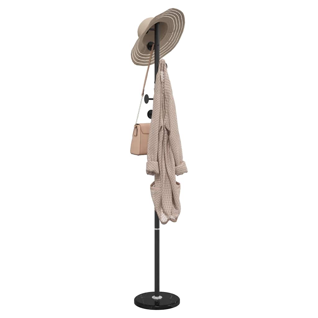 vidaXL Coat Stand Black 176 cm Powder-coated Iron 1