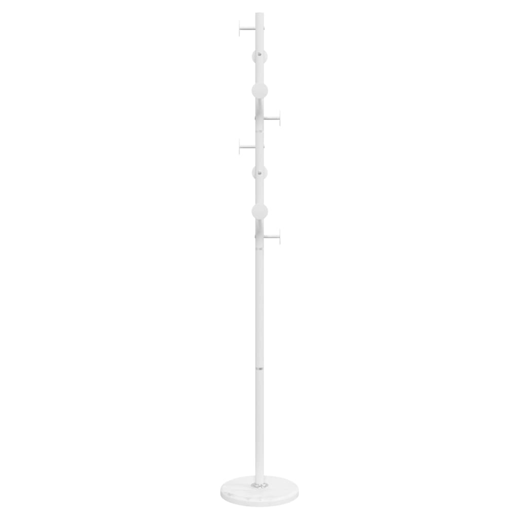 vidaXL Coat Stand White 176 cm Powder-coated Iron 4