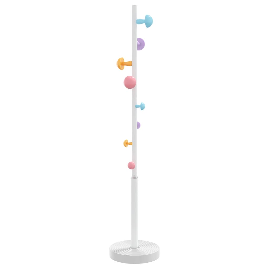vidaXL Coat Stand White 172 cm Powder-coated Iron 5