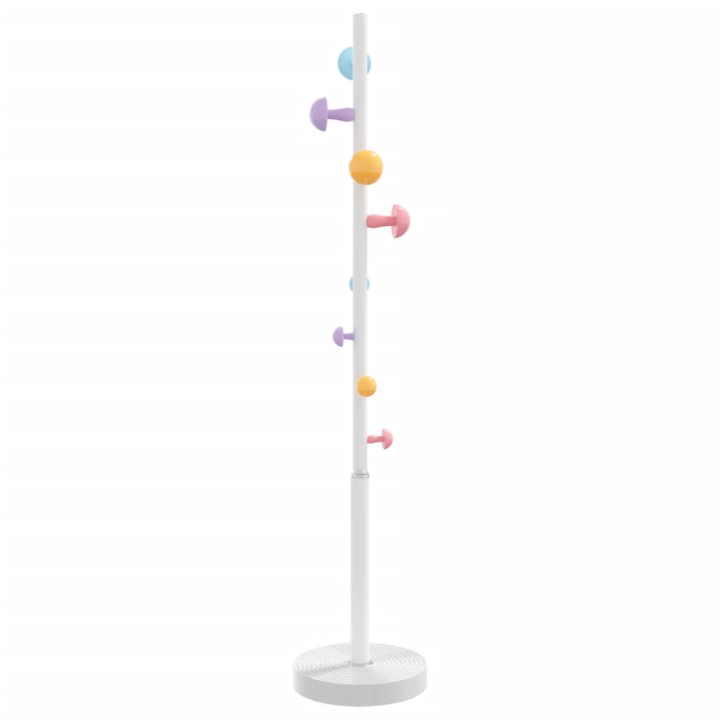 vidaXL Coat Stand White 172 cm Powder-coated Iron 6