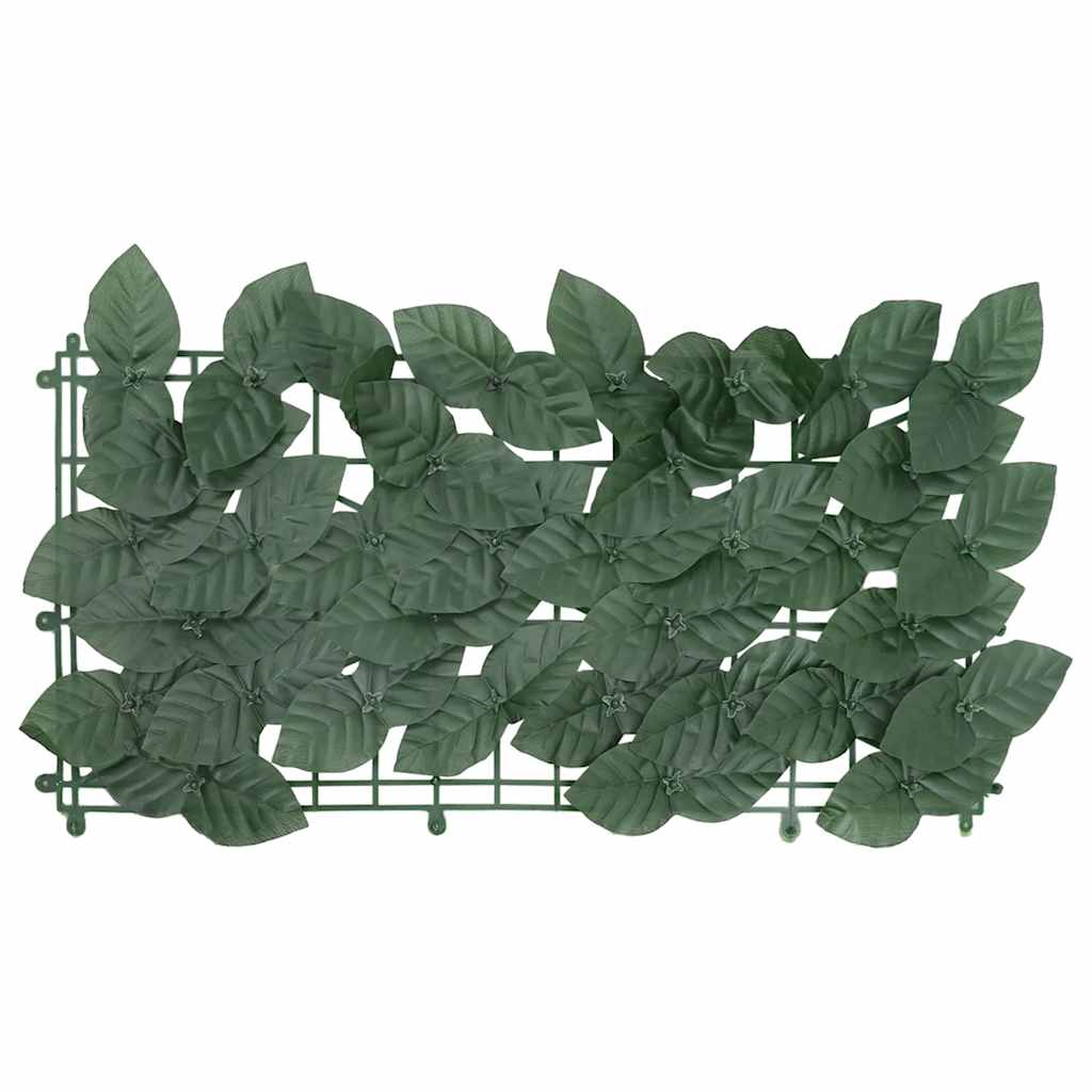 vidaXL Balcony Screen with Dark Green Leaves 200x75 cm 2