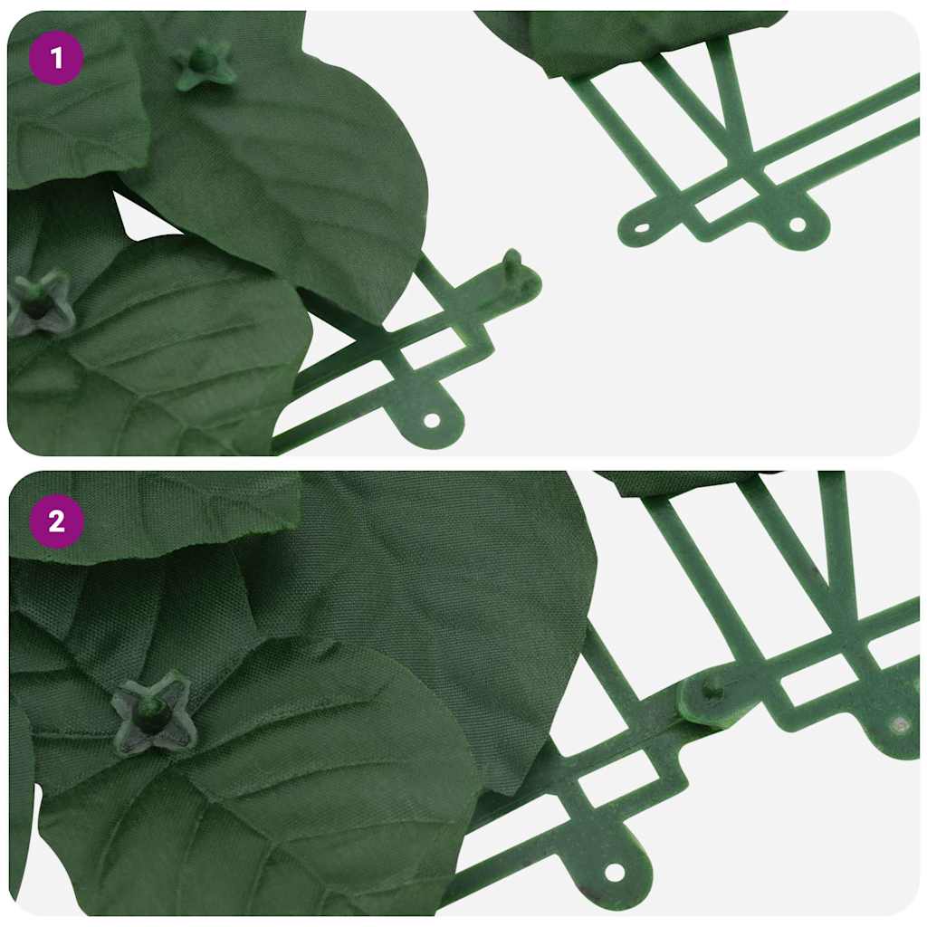 vidaXL Balcony Screen with Dark Green Leaves 200x75 cm 5