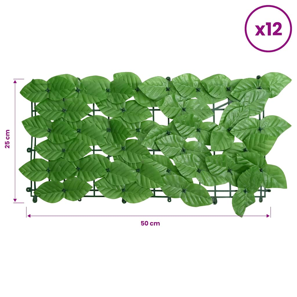 Balcony Screen with Leaves Green with Peach Leaves 200 cm 75 cm