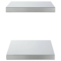 vidaXL Wall Shelves 2 pcs 50x30 cm Silver Stainless Steel 5