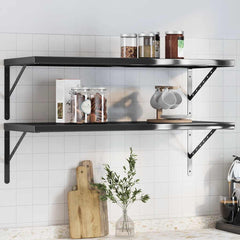 vidaXL Wall Shelves 2 pcs Stainless Steel