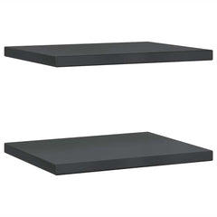 vidaXL Wall Shelves 2 pcs 50x40 cm Black Stainless Steel 2