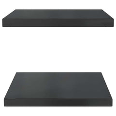 vidaXL Wall Shelves 2 pcs 50x40 cm Black Stainless Steel 5