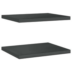 vidaXL Wall Shelves 2 pcs 50x40 cm Black Stainless Steel 6