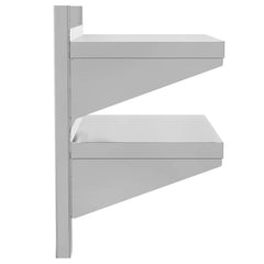 vidaXL 2-Tier Wall Shelf 50x30x48 cm Silver Stainless Steel 6