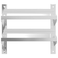 vidaXL 2-Tier Wall Shelf 50x23.5x48 cm Silver Stainless Steel 5