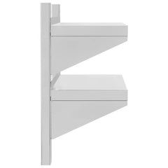 vidaXL 2-Tier Wall Shelf 50x23.5x48 cm Silver Stainless Steel 6