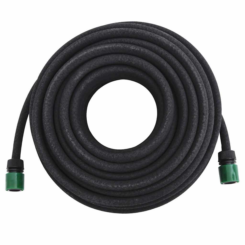 vidaXL Garden Soaker Hose Black 0.6" 25 m Rubber 4
