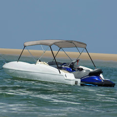 3 Bow Bimini Top Height 137 cm Width 183 cm Grey 140 cm