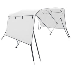 3-bow Bimini Top with Sidewalls without mesh White 183 x (154-167) x 137 cm
