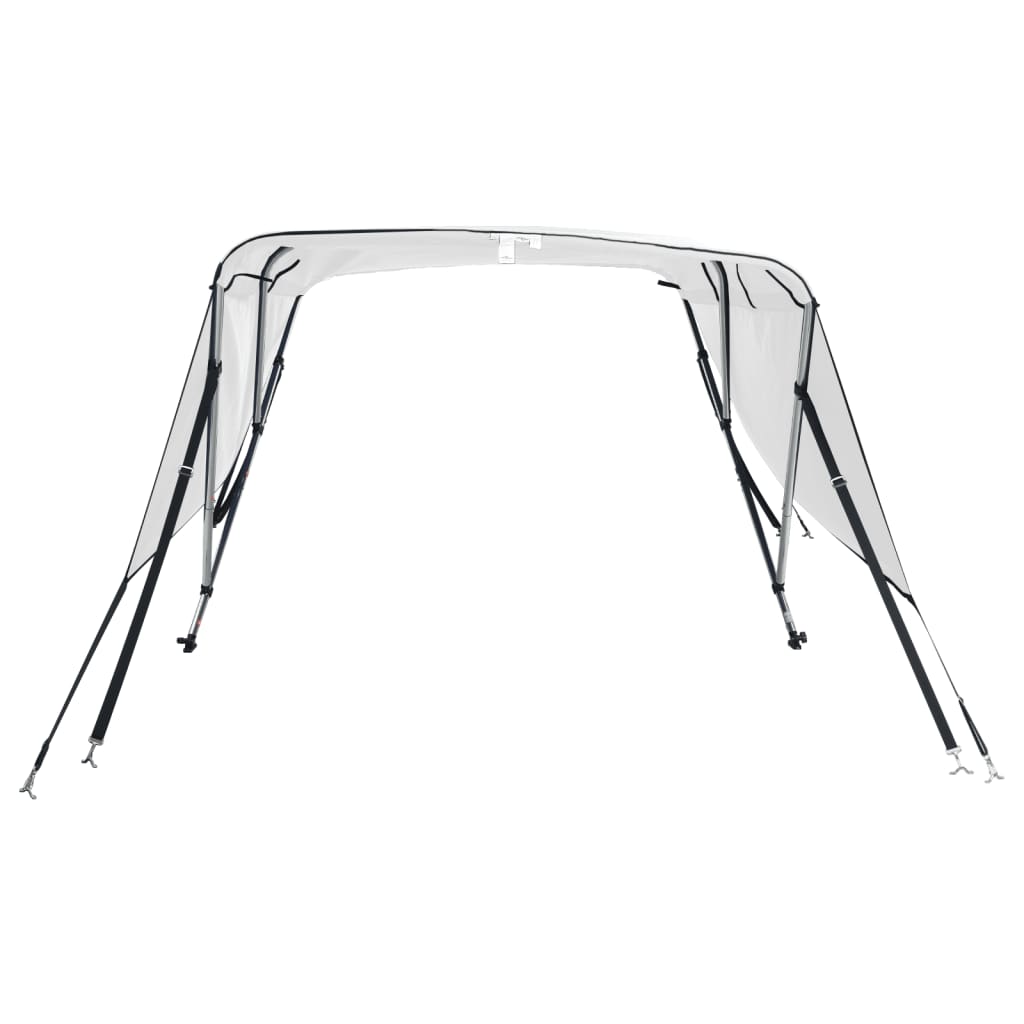 3-bow Bimini Top with Sidewalls without mesh White 183 x (154-167) x 137 cm