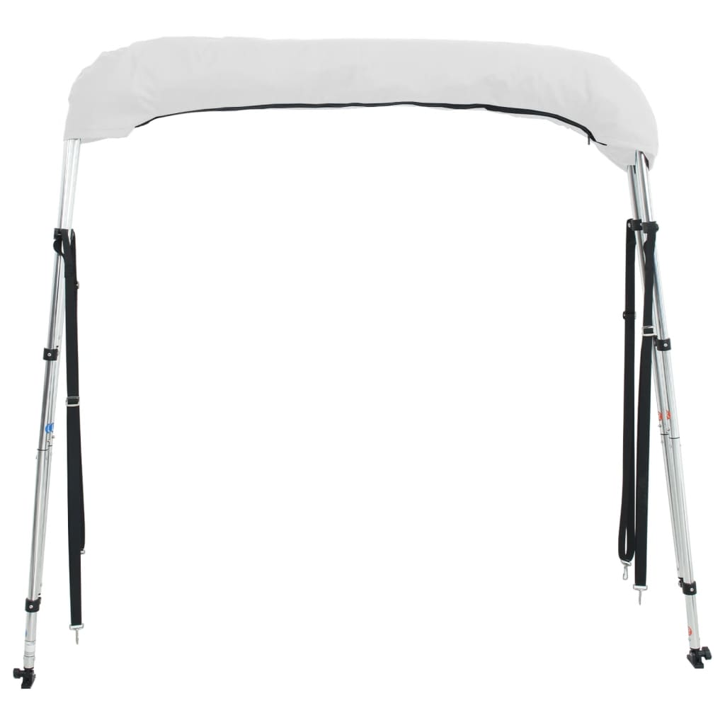 3-bow Bimini Top with Sidewalls without mesh White 183 x (154-167) x 137 cm