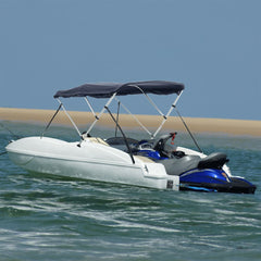 3-bow Bimini Top with Sidewalls without mesh Blue 183 x (137-152) x 137 cm