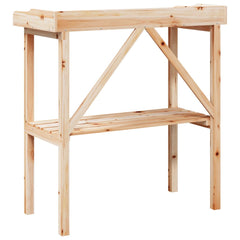 vidaXL Plant Table with Shelf 78x38x82.5 cm Solid Wood Fir 6