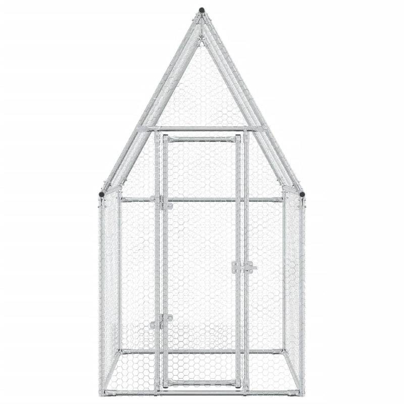 Chicken Cage Silver 100x100x190 cm Galvanised Steel