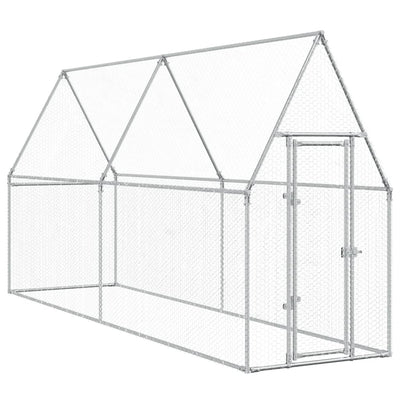 Chicken Cage Silver 400x100x190 cm Galvanised Steel