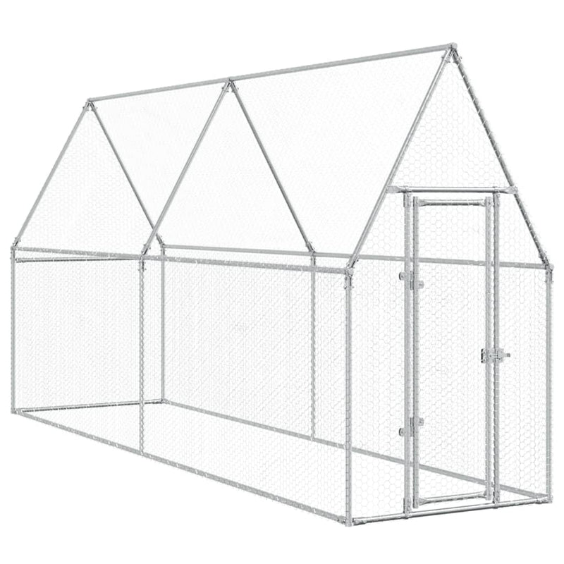 Chicken Cage Silver 400x100x190 cm Galvanised Steel