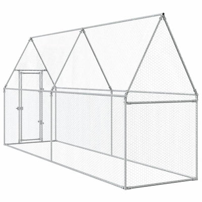 Chicken Cage Silver 400x100x190 cm Galvanised Steel