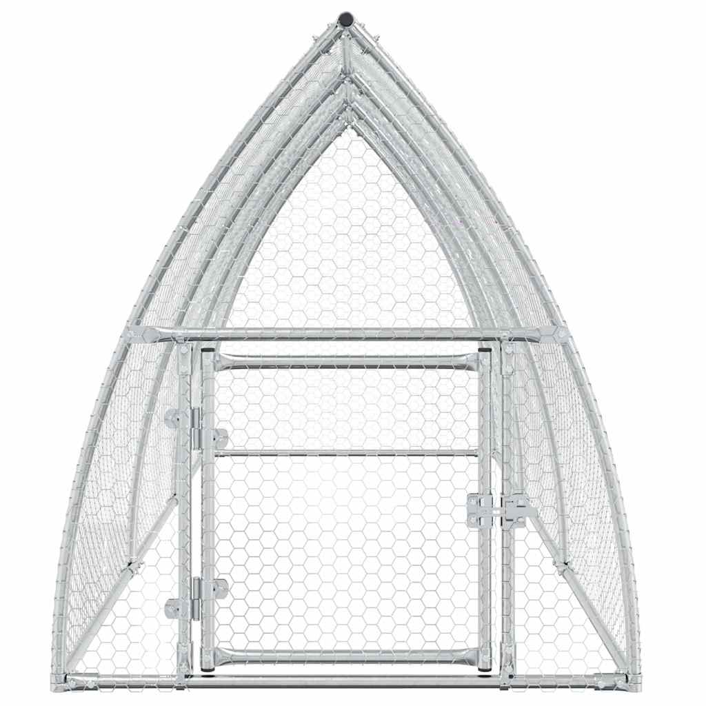 Chicken Cage Silver Galvanised Steel 300 x 105 x 120 cm