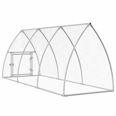 Chicken Cage Silver Galvanised Steel 300 x 105 x 120 cm