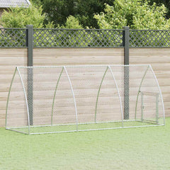 Chicken Cage Silver Galvanised Steel 300 x 105 x 120 cm